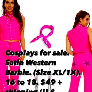 Western Barbie Cosplay (Satiny Cosplay XL from Amazon).